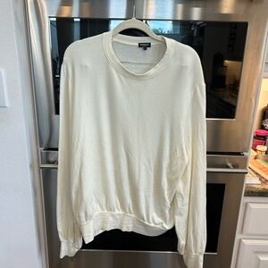 Bleusalt Cream Long-Sleeve Crewneck Top size bleusalt 4 has a few stains GUC